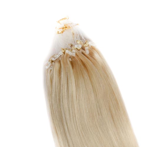 Loop hair extensions met microring van hair haar.