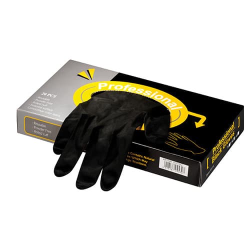 Latex zwarte handschoenen